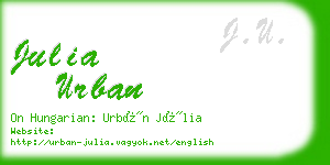 julia urban business card